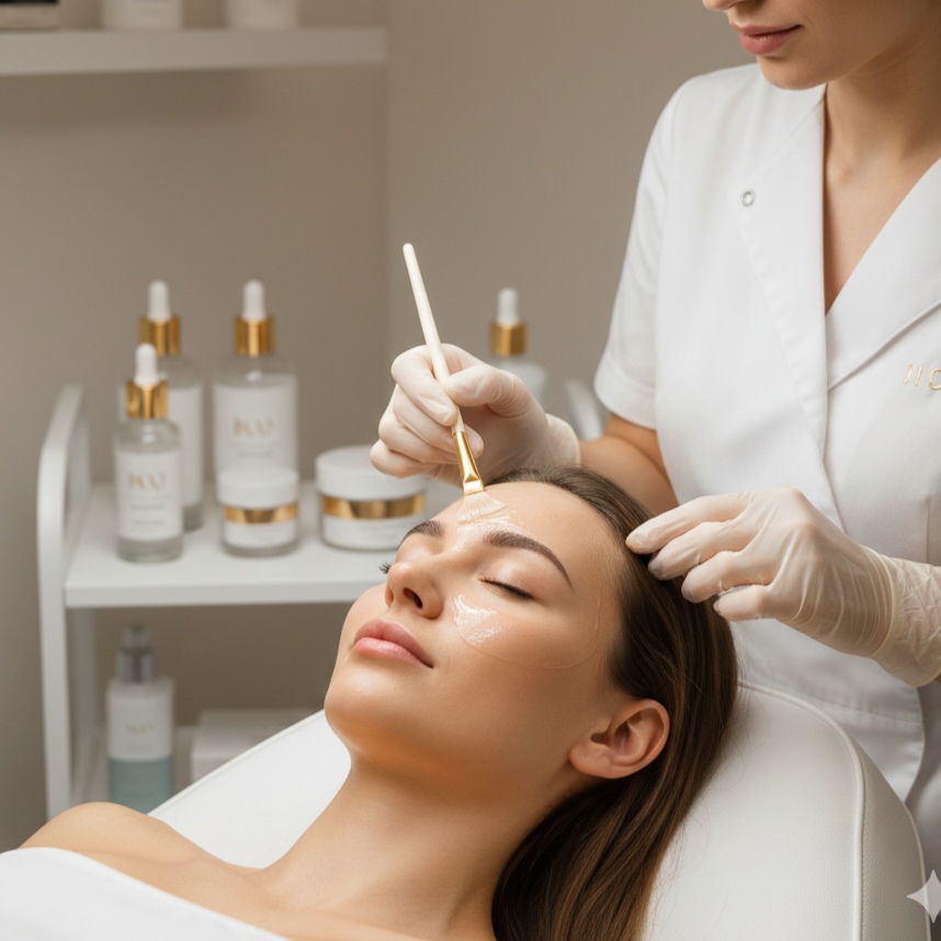 Beauty treatment in a spa setting.